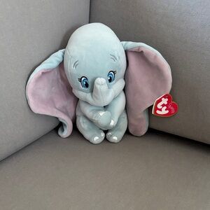 Ty Blue and Pink Elephant Stuffed Animal